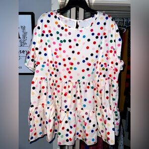 SHEIN Polka Dot Top Size 4x